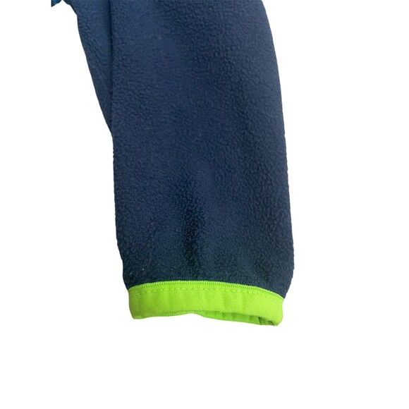 The North Face Full Zip Fleece Jacket Toddler Blue & Bright Green 3/6M - Picture 7 of 7